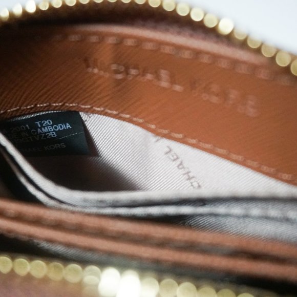 Michael Kors Jet Set Card Case Wallet MK Brown - Picture 8 of 8